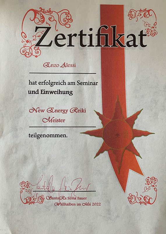 Enzo Alessi - Heilpraktiker für Psychotherapie - Zertifikate & Weiterbildungen